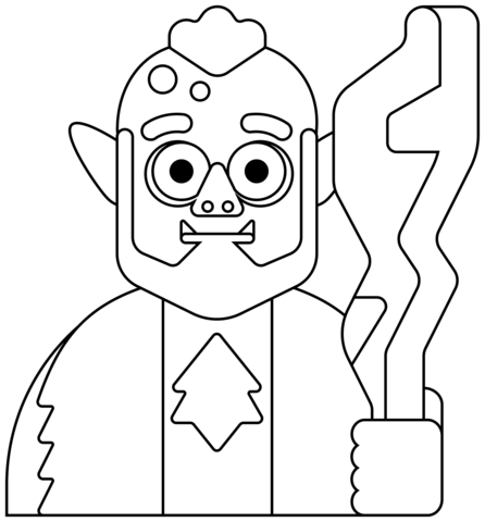 Troll Emoji Coloring Page